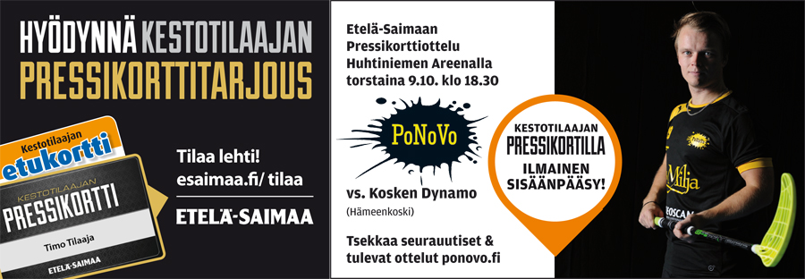 "Etelä-Saimaan pressikortti takaa ilmaisen sisäänpääsyn."